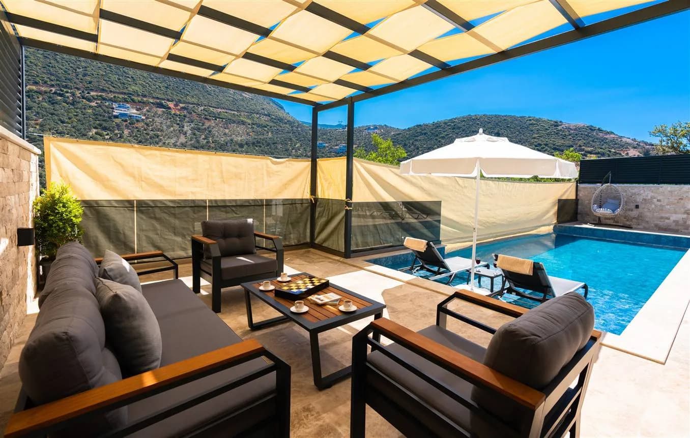 Kaş Bezirgan'da Çekirdek Ailelere Uygun, Özel Havuzlu, Modern Villa görsel 2
