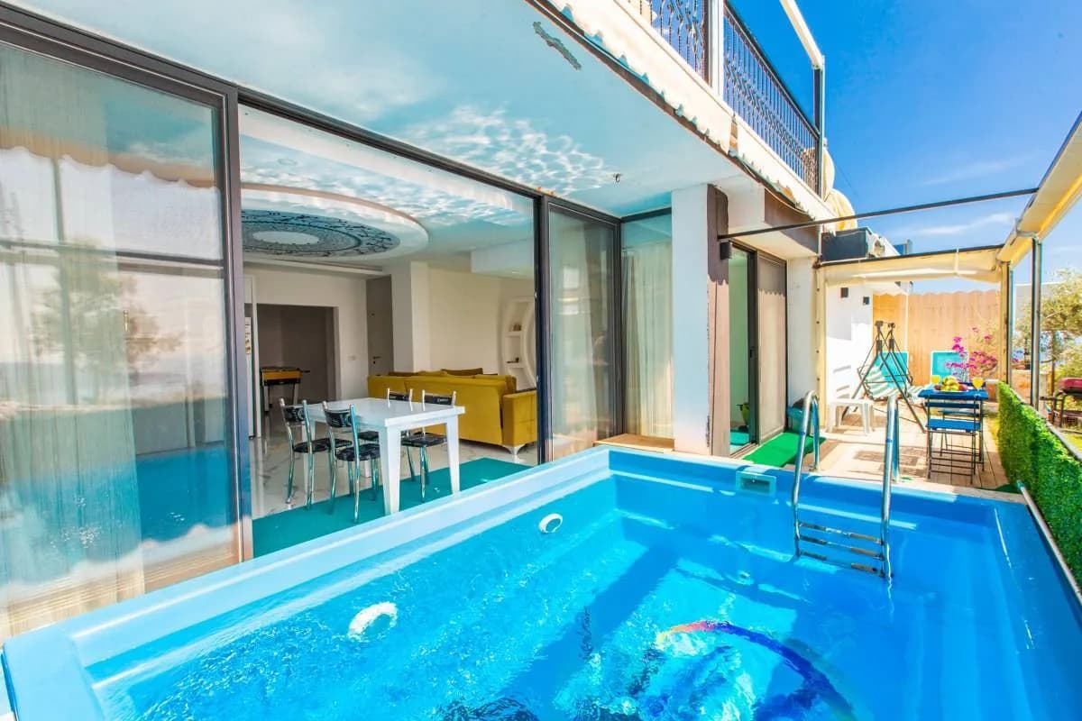 Kaş Bezirgan'da Panoramik Deniz Manzaralı, Özel Havuzlu, Kiralık Villa görsel 2