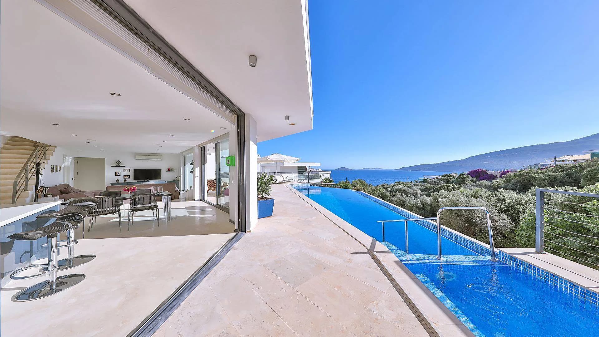 Kaş Kalkan'da Enfes Doğa Manzaralı, Özel Havuzlu, Kiralık Villa görsel 1
