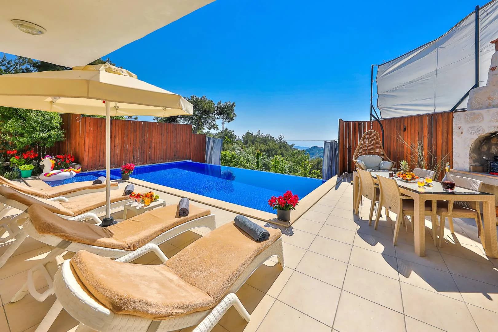 Kaş İslamlar'da Doğa Manzaralı, Özel Havuzlu, Jakuzili Villa görsel 2