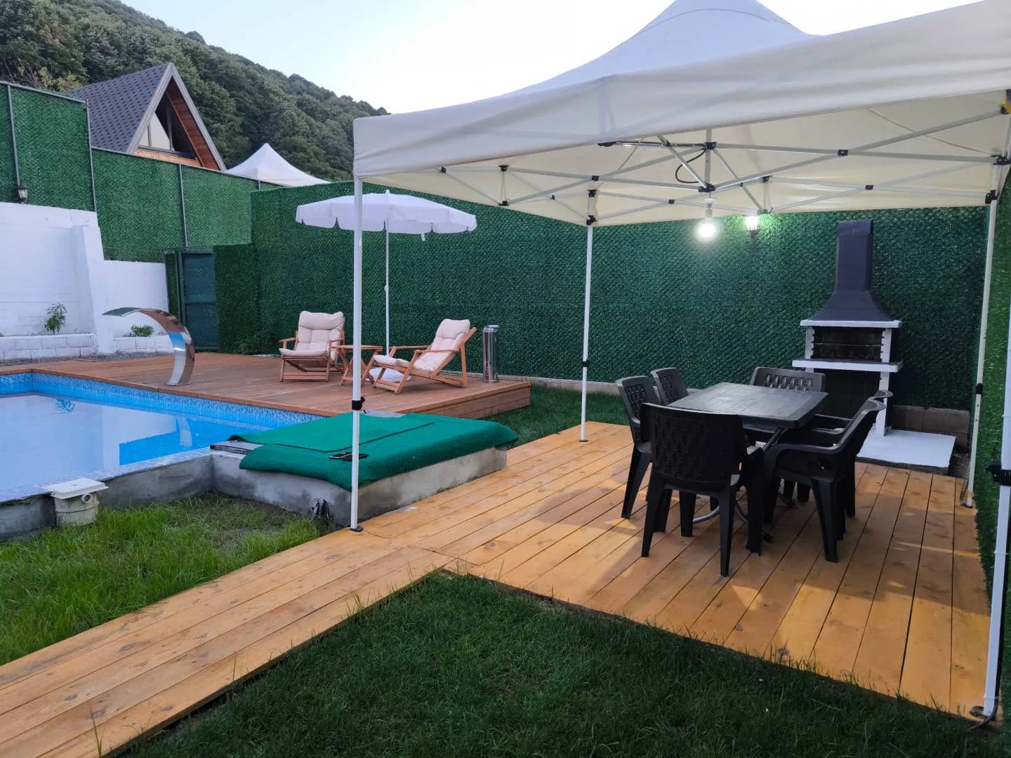 Sapanca Kırkpınar'da Modern Tasarımlı, Isıtmalı Havuzlu, 2+1 Bungalov görsel 3