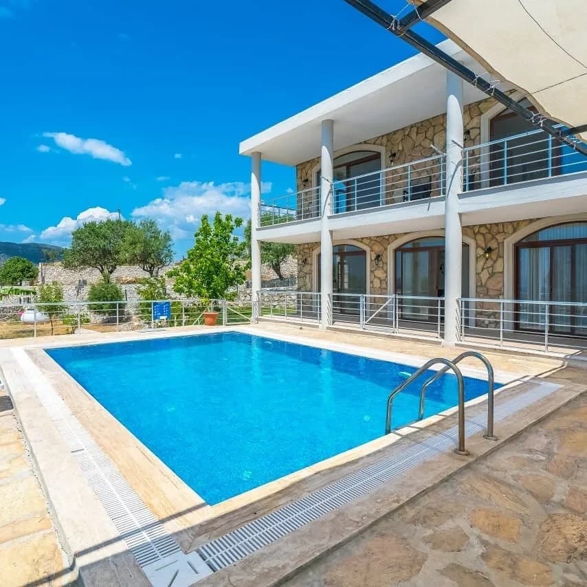 Marmaris Söğüt'de Muhteşem Deniz Manzaralı, Özel Havuzlu, Lüks Villa görsel 1