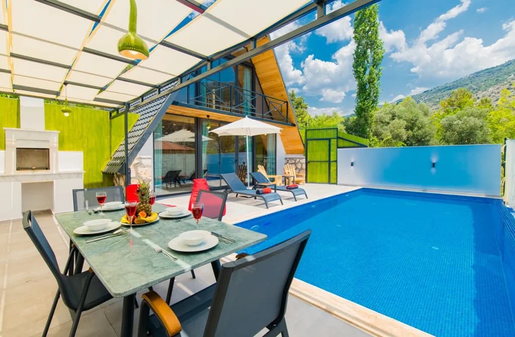 Kaş İslamlar'da Muhteşem Doğada, Özel Havuzlu, Kiralık Bungalov görsel 1