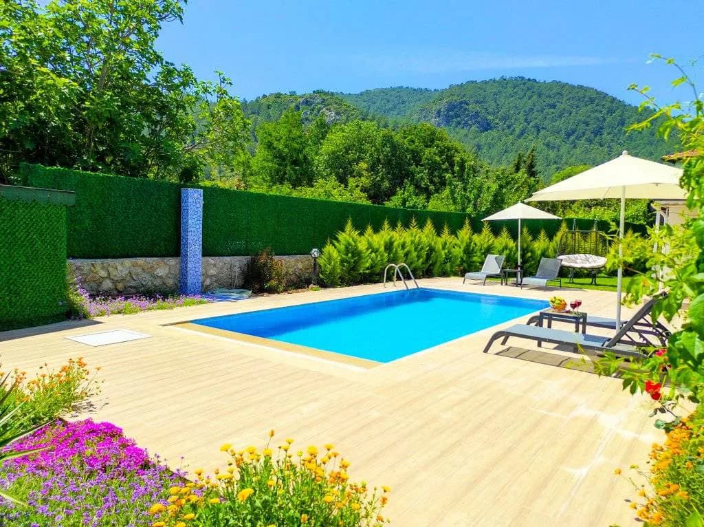 Fethiye Kayaköy'de Muhteşem Doğada, Özel Havuzlu, Modern Villa görsel 3