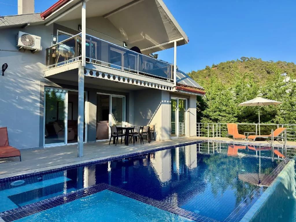 Fethiye Karagedik'te Elverişli Konumda, Özel Havuzlu, 3+1 Villa görsel 2