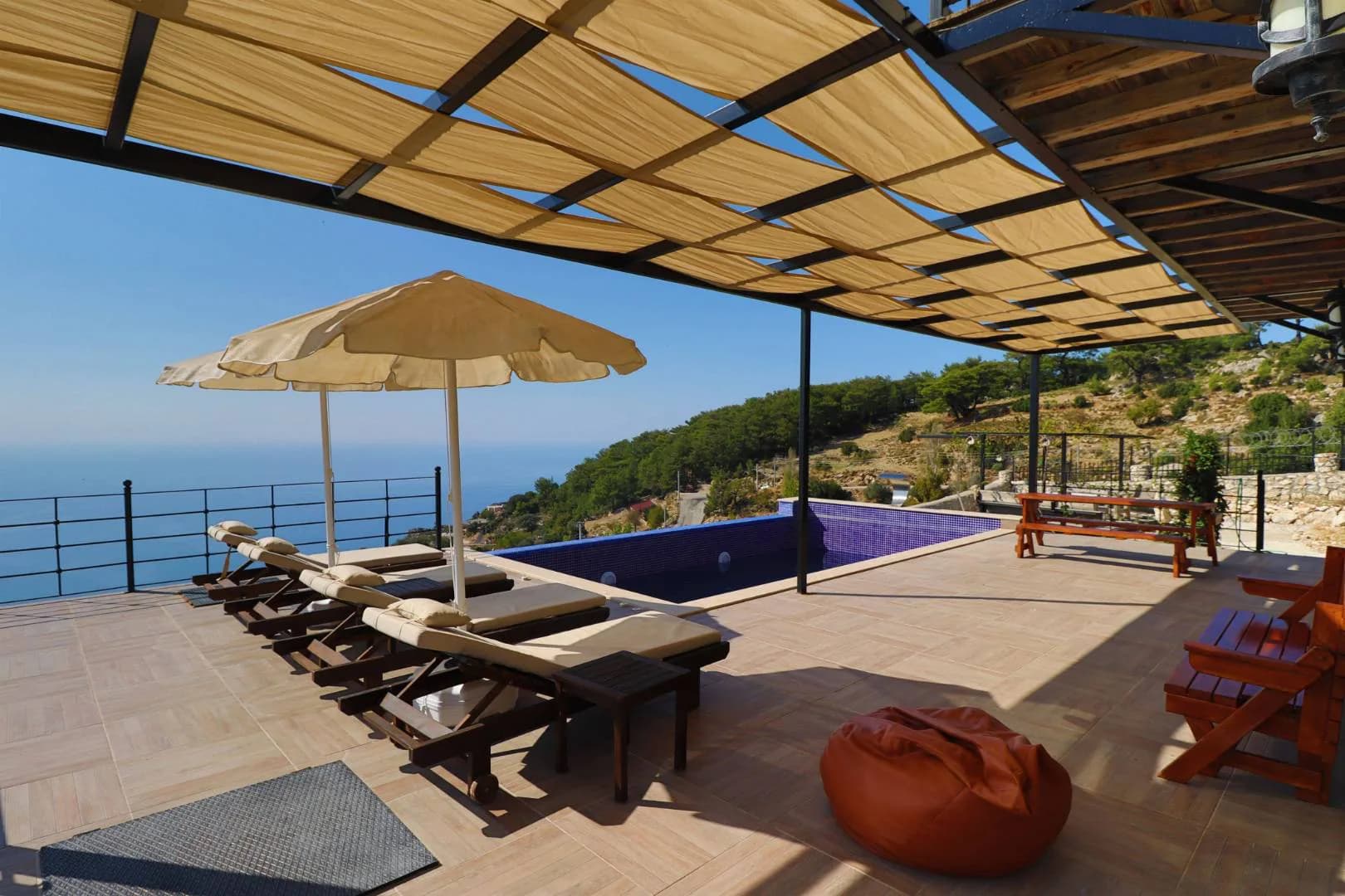 Fethiye Karaağaç'ta Deniz Manzaralı, Özel Havuzlu, 6 Kişilik Villa görsel 3