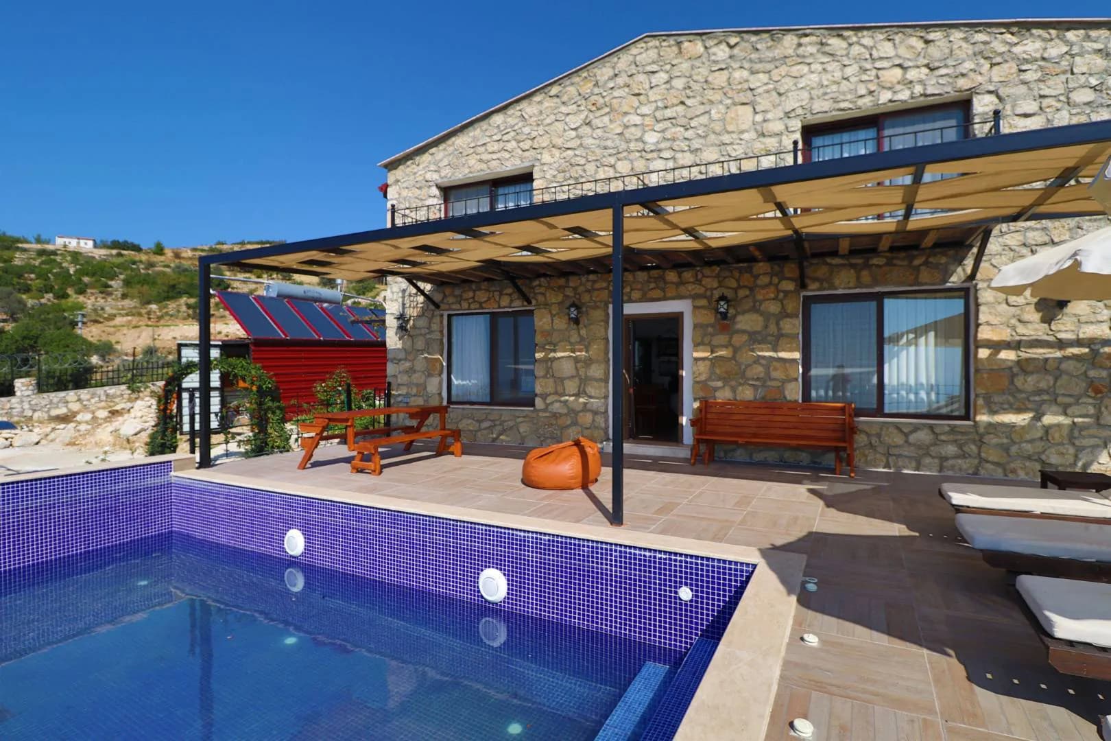 Fethiye Karaağaç'ta Deniz Manzaralı, Özel Havuzlu, 6 Kişilik Villa görsel 1