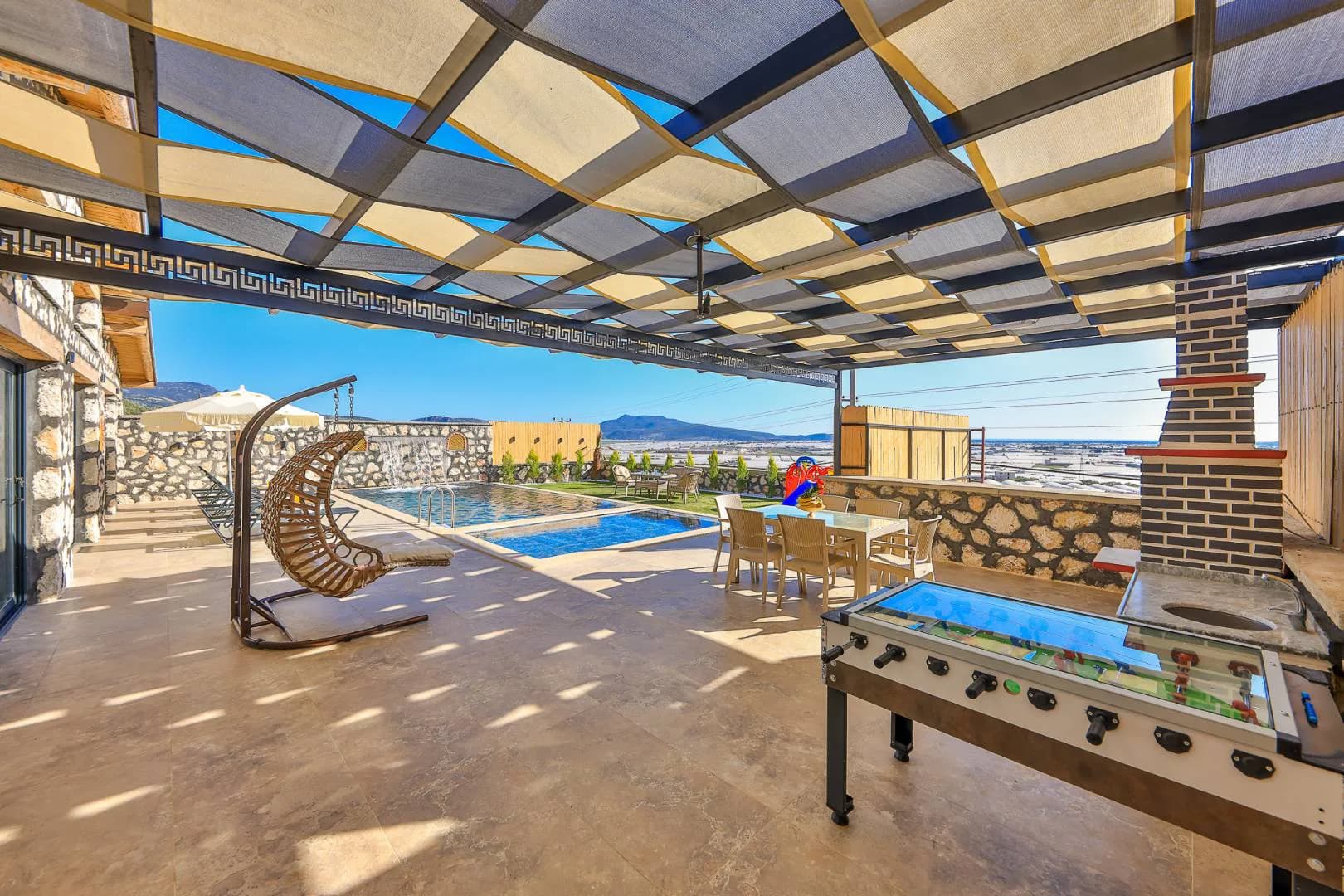 Kaş Çavdır'da Gözlerden Uzak Konumda, Özel Havuzlu, Taş Villa görsel 3