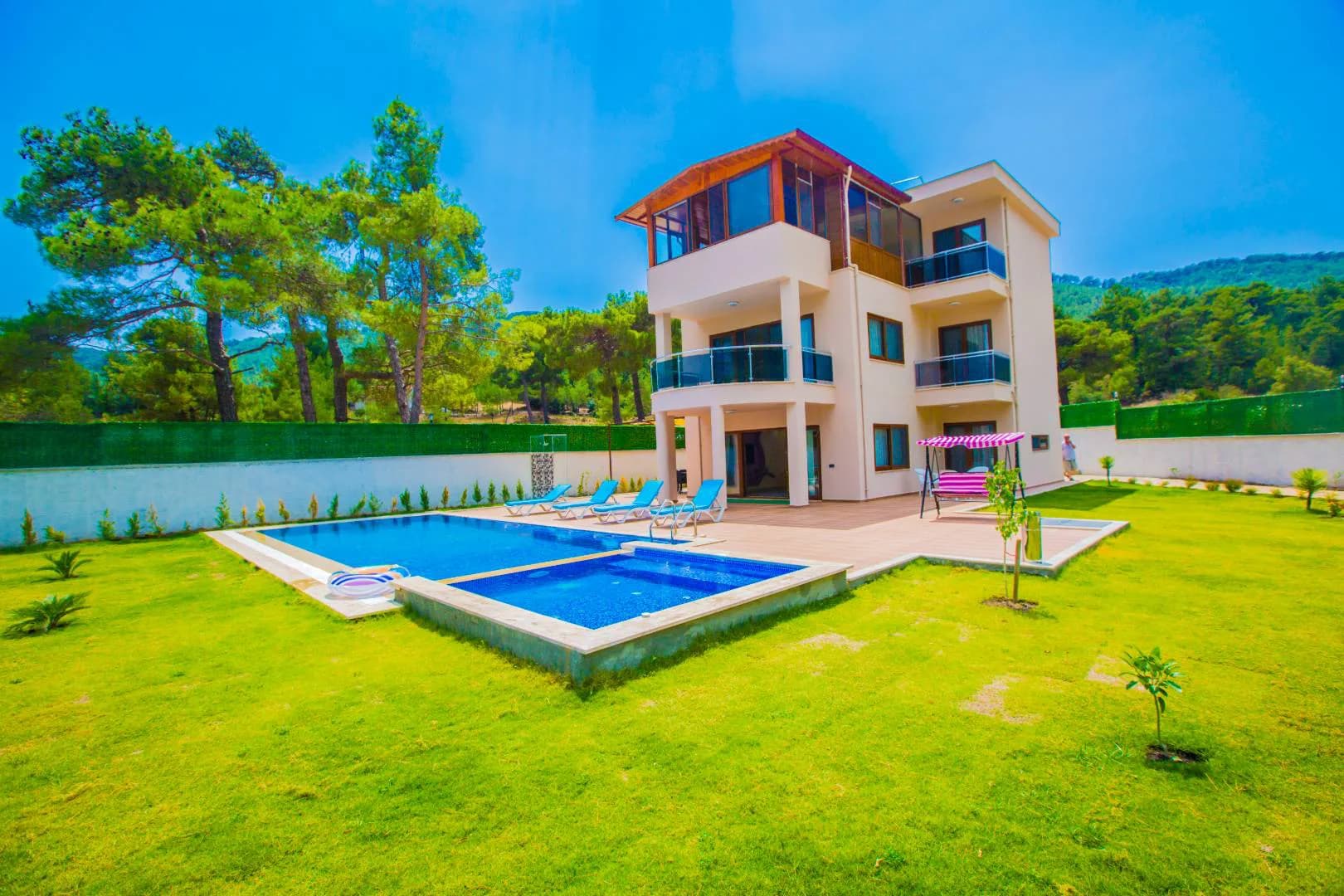 Kaş Sarıbelen'de Kalabalık Aileler İçin Uygun, Özel Havuzlu, Kiralık Villa görsel 1