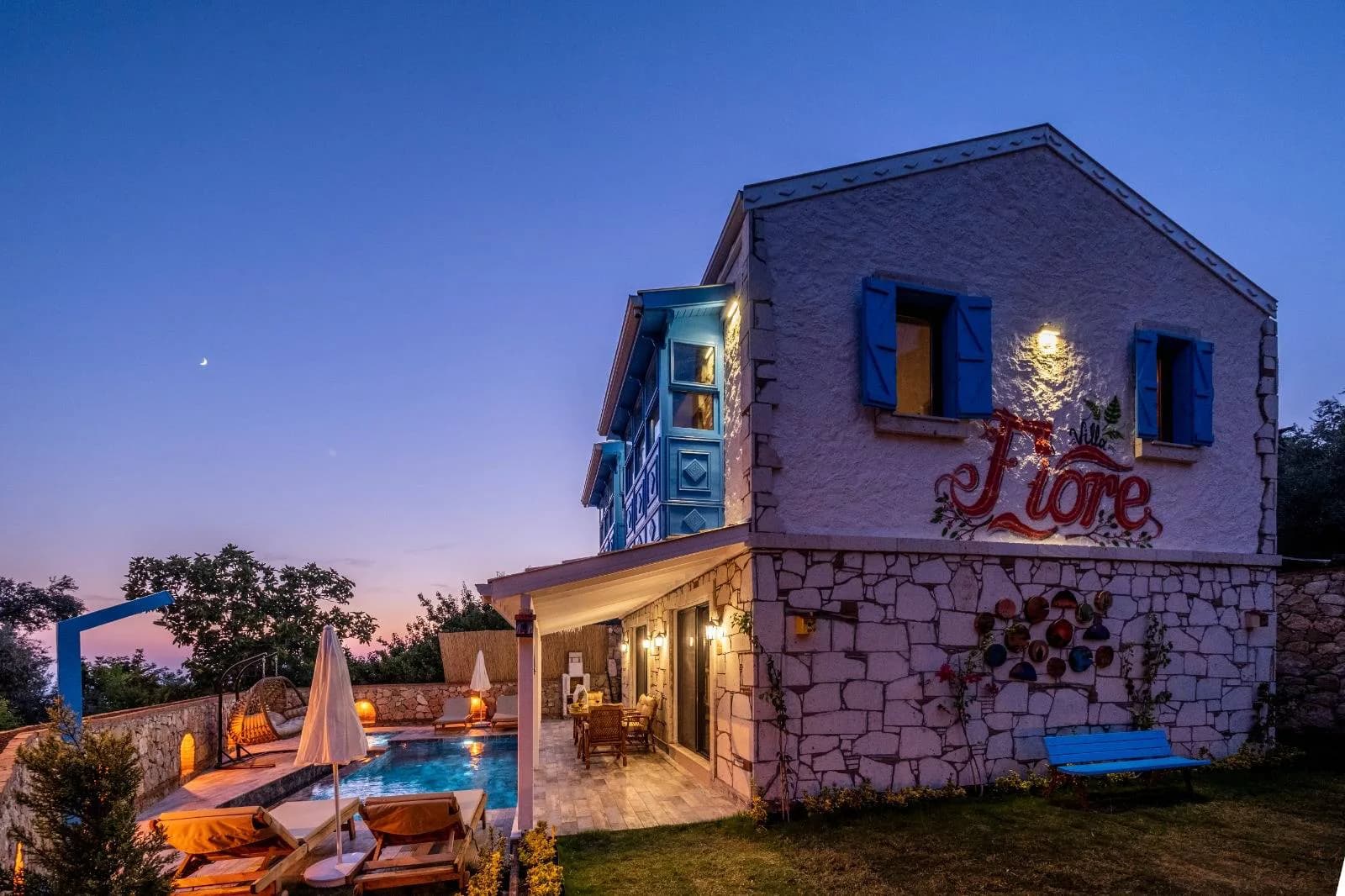 Fethiye Karaağaç'ta Özel Havuzlu, Doğayla İç İçe, Tatil Villası görsel 3