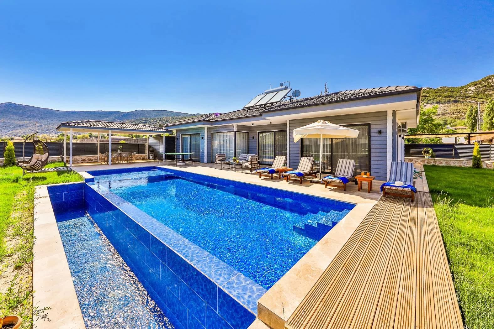 Kaş Sarıbelen'de Muhteşem Doğada, Özel Havuzlu, 4 Kişilik Villa görsel 3