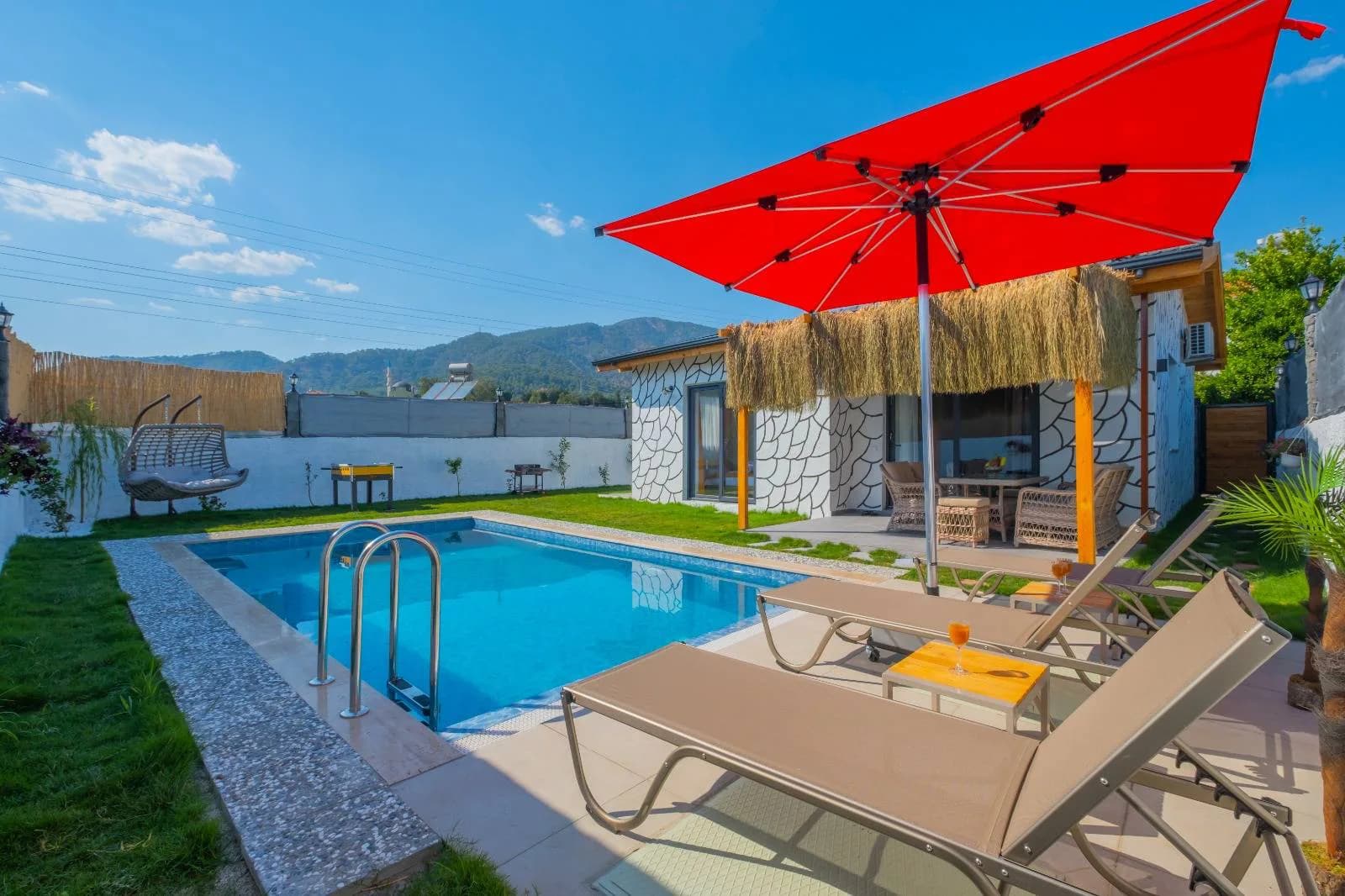Fethiye Eldirek'te Doğa İçerisinde, Özel Havuzlu, Modern Villa görsel 1