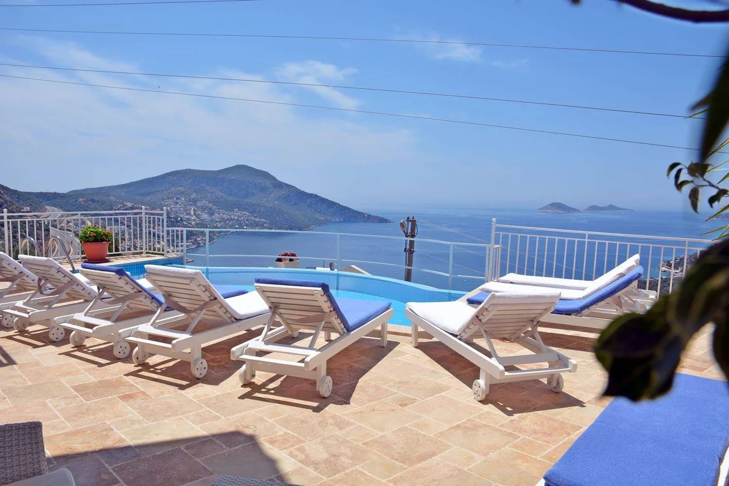 Kaş Kalkan'da Enfes Deniz Manzaralı, Özel Havuzlu, 10 Kişilik Villa görsel 2