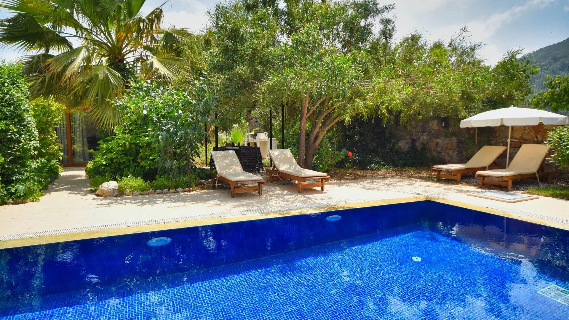 Fethiye Kayaköy'de Geniş Bahçeli, Özel Havuzlu, Kiralık Villa görsel 1