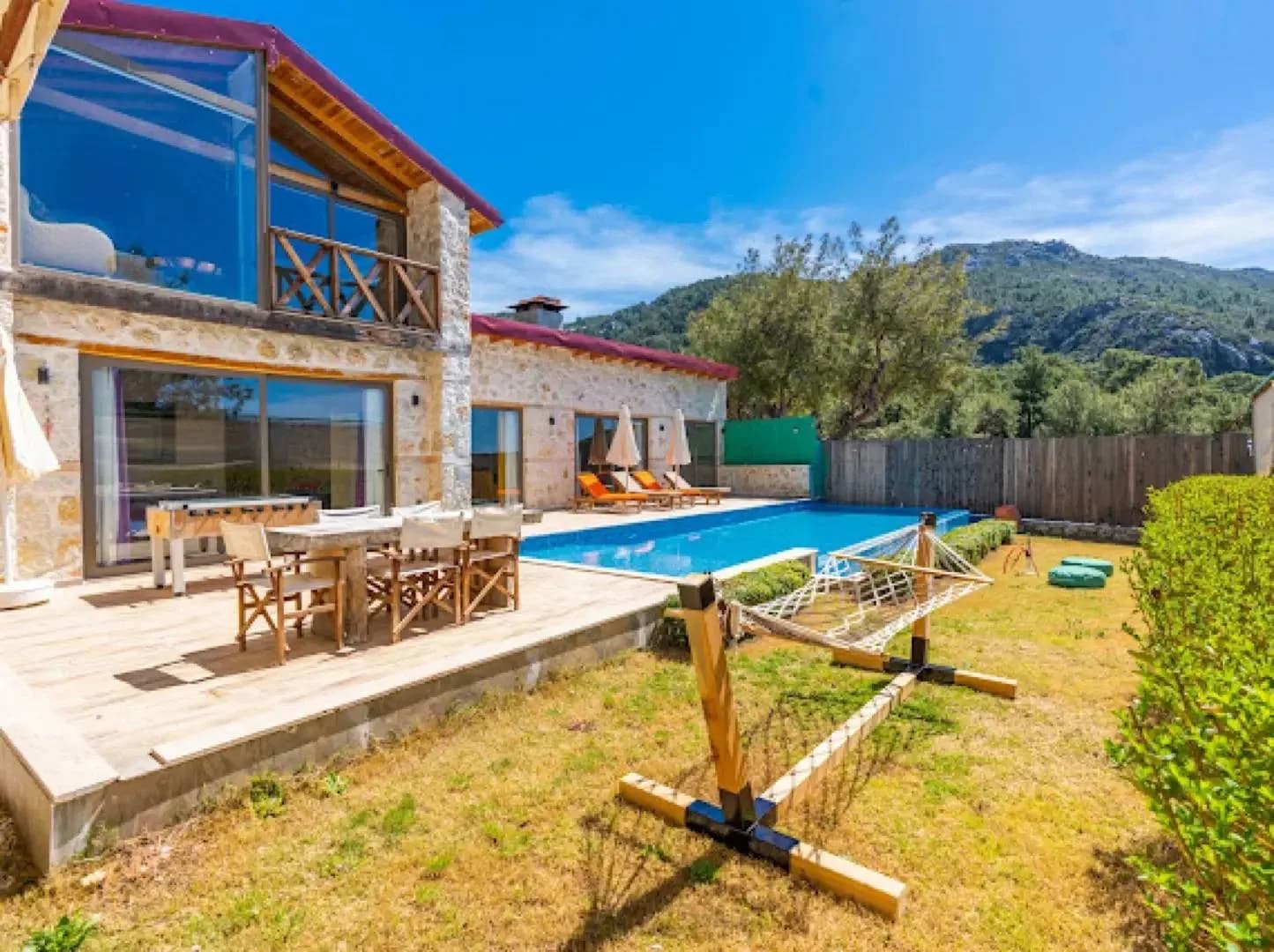 Kaş İslamlar'da Nezih Konumda, Özel Havuzlu, Taş Villa görsel 1