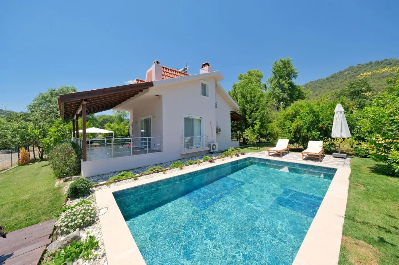 Fethiye İnlice'de Harika Doğa Manzaralı, Özel Havuzlu, 6 Kişilik Villa görsel 1
