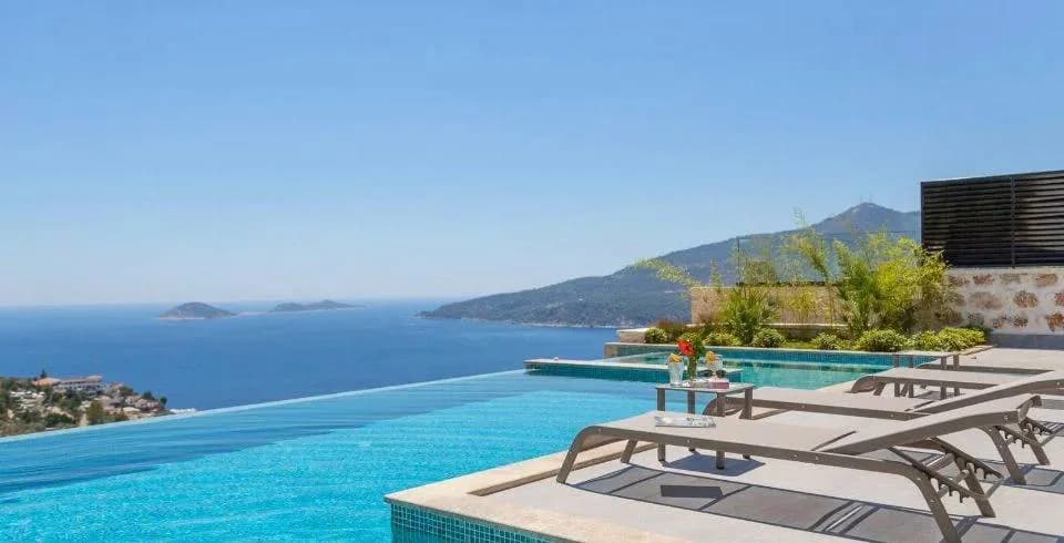 Kaş Kalkan'da Enfes Deniz Manzaralı, Sonsuzluk Havuzlu, Görkemli Villa görsel 3