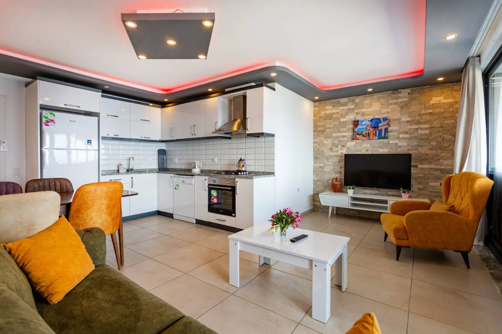 Kaş Kalkan'da Deniz Manzaralı, Serinleme Havuzlu, 2+1 Tatil Evi görsel 1