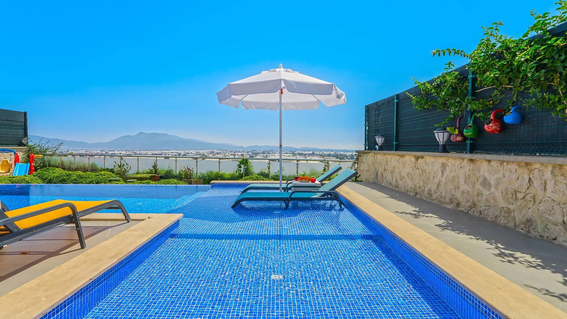 Kalkan Kınık'ta Doğa İçerisinde, Yetişkin ve Çocuk Havuzlu, 2+1 Villa görsel 2