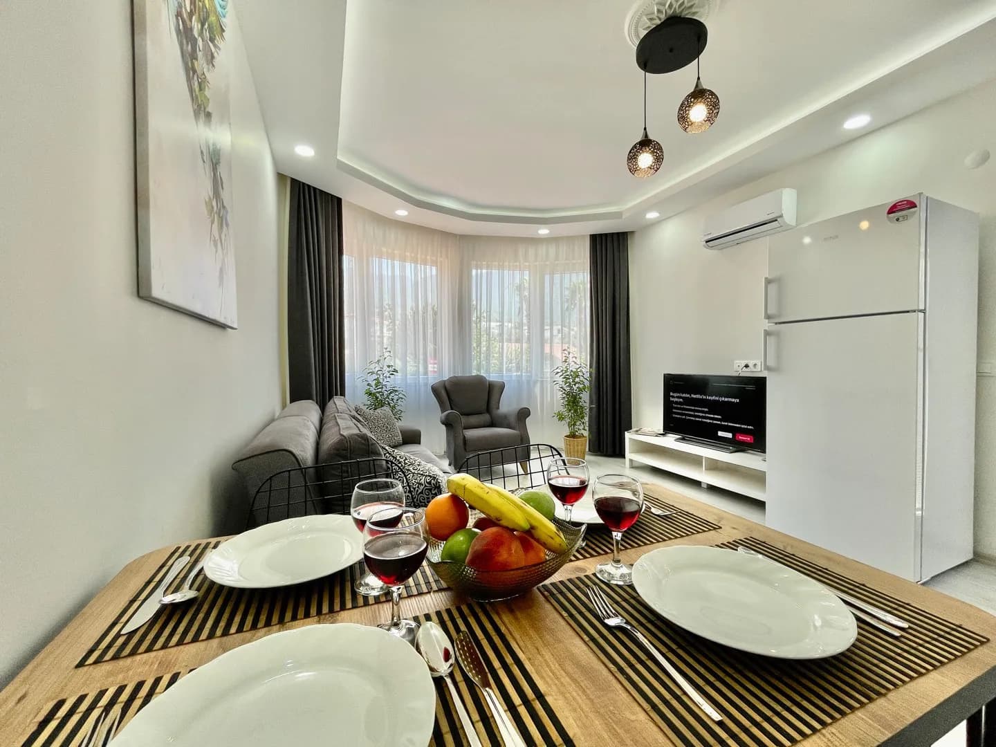 Fethiye'de Modern Tasarıma Sahip, 1+1, Yazlık, Kiralık Suit görsel 2