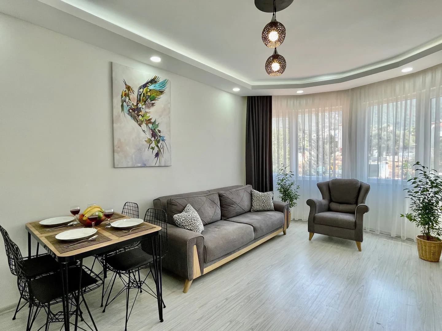 Fethiye'de Modern Tasarıma Sahip, 1+1, Yazlık, Kiralık Suit görsel 3