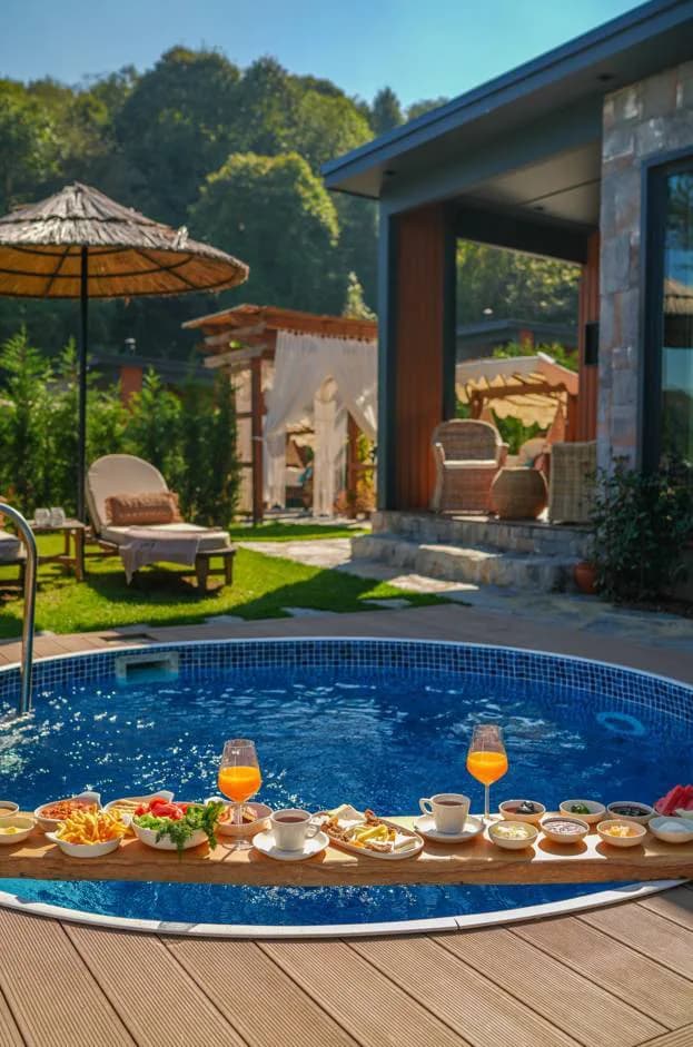 Sapanca Nailiye'de Balayı Çiftlerine Uygun, Özel Havuzlu, Hoş Bungalov görsel 1