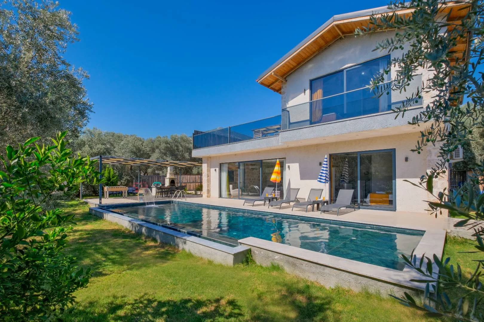 Kaş Çayköy'de Balayı Çiftlerine Uygun, Özel Havuzlu, Modern Villa görsel 1