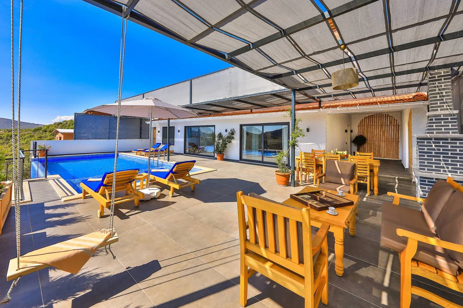 Kaş Bezirgan'da Orman Manzaralı, Özel Havuzlu, Saunalı, Kiralık Villa görsel 1
