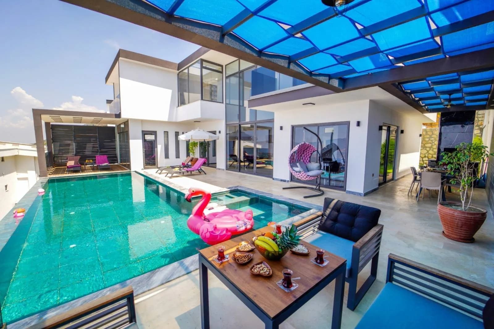 Kalkan Kördere'de Muhteşem Manzaralı, Özel Havuzlu, Saunalı Villa görsel 2