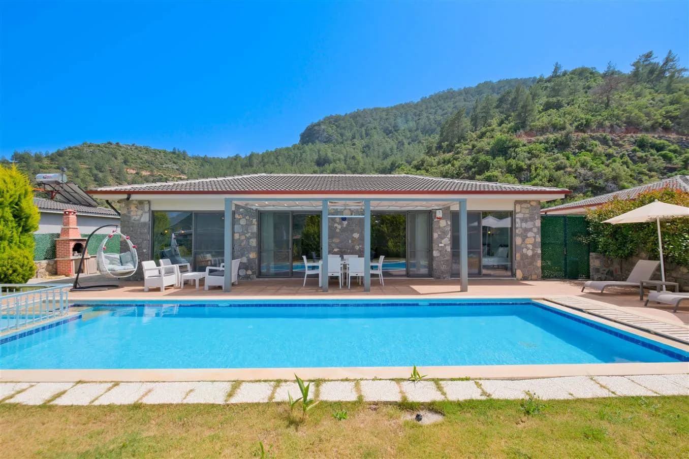 Fethiye Kayaköy'de Modern Tasarımlı, Özel Havuzlu, 2+1 Villa görsel 2