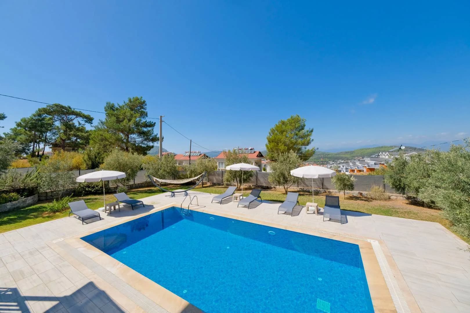 Fethiye Ölüdeniz'de Doğa Manzaralı, Özel Havuzlu, Lüks Villa görsel 3
