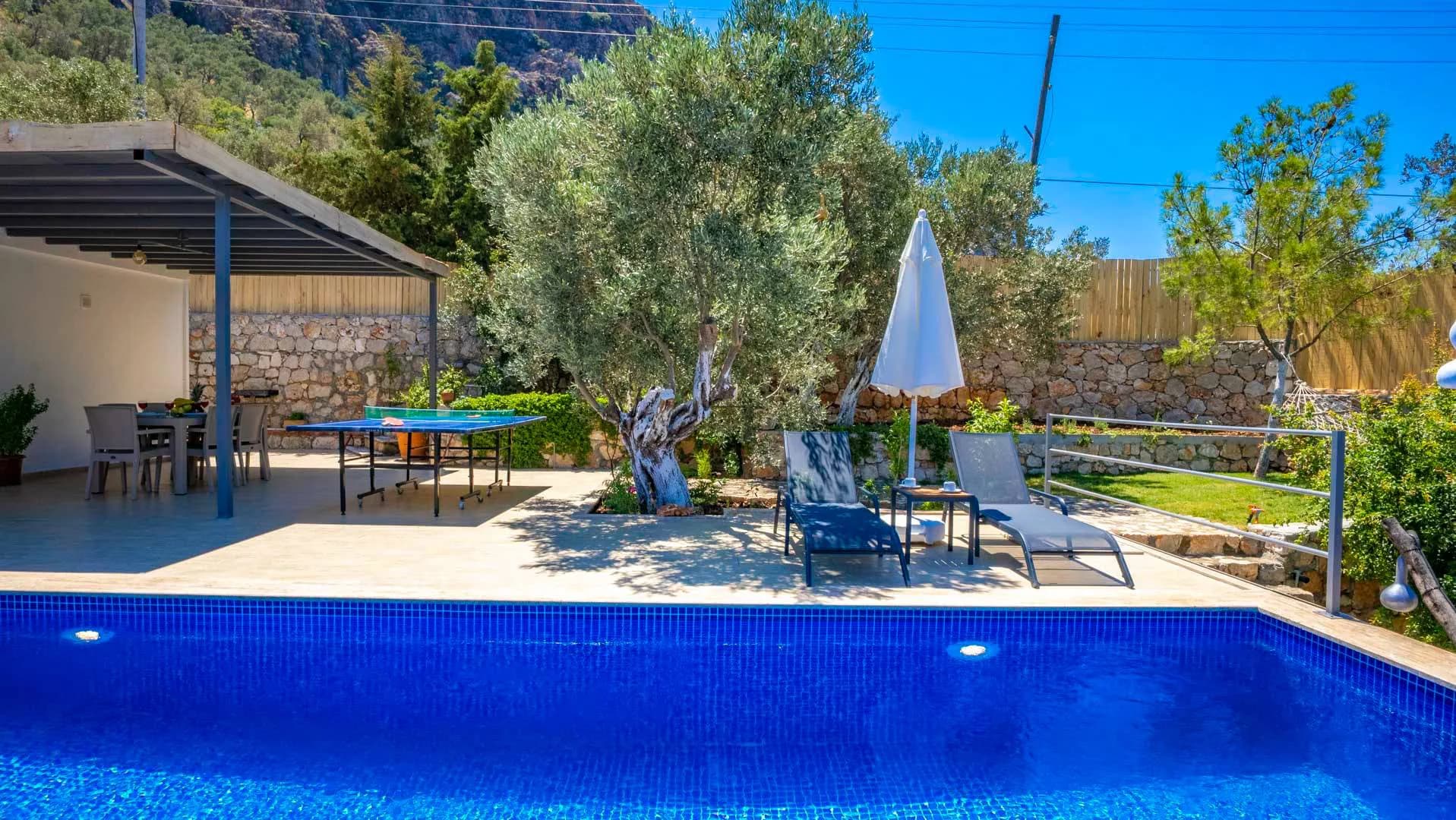 Kaş Bezirgan'da Şehir Gürültüsünden Uzak, Özel Havuzlu, Konforlu Villa görsel 2