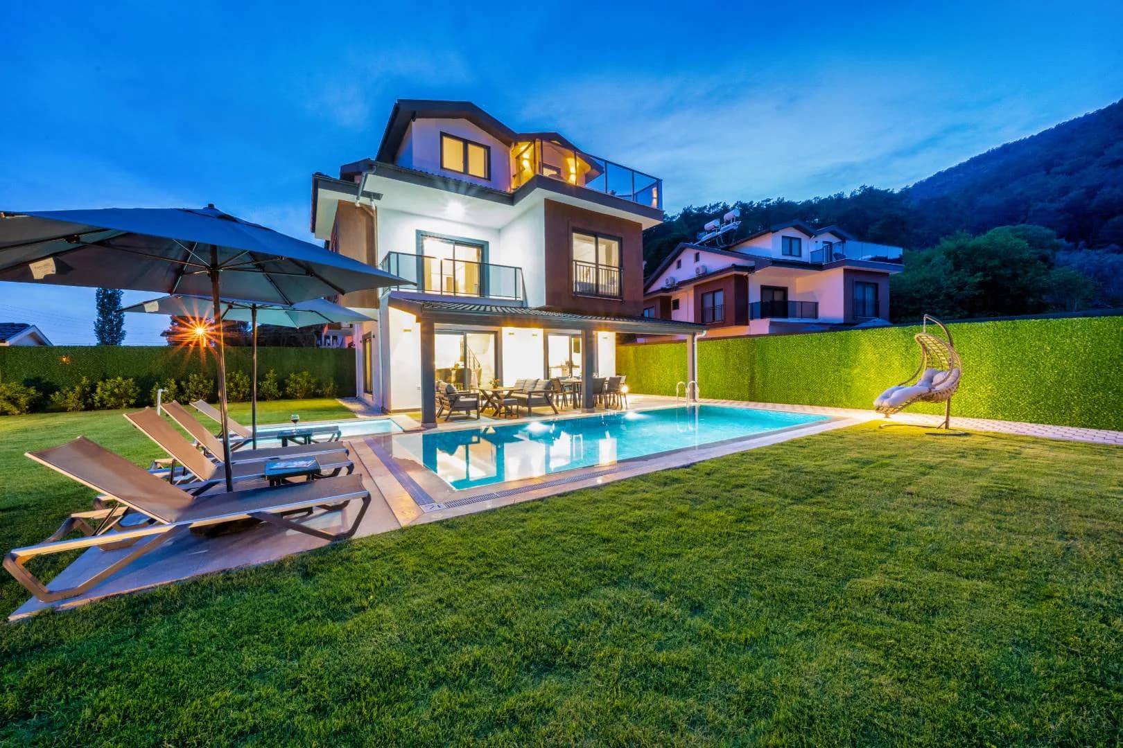 Fethiye İnlice'de Doğa İçerisinde, Özel Havuzlu, Kiralık Villa görsel 1