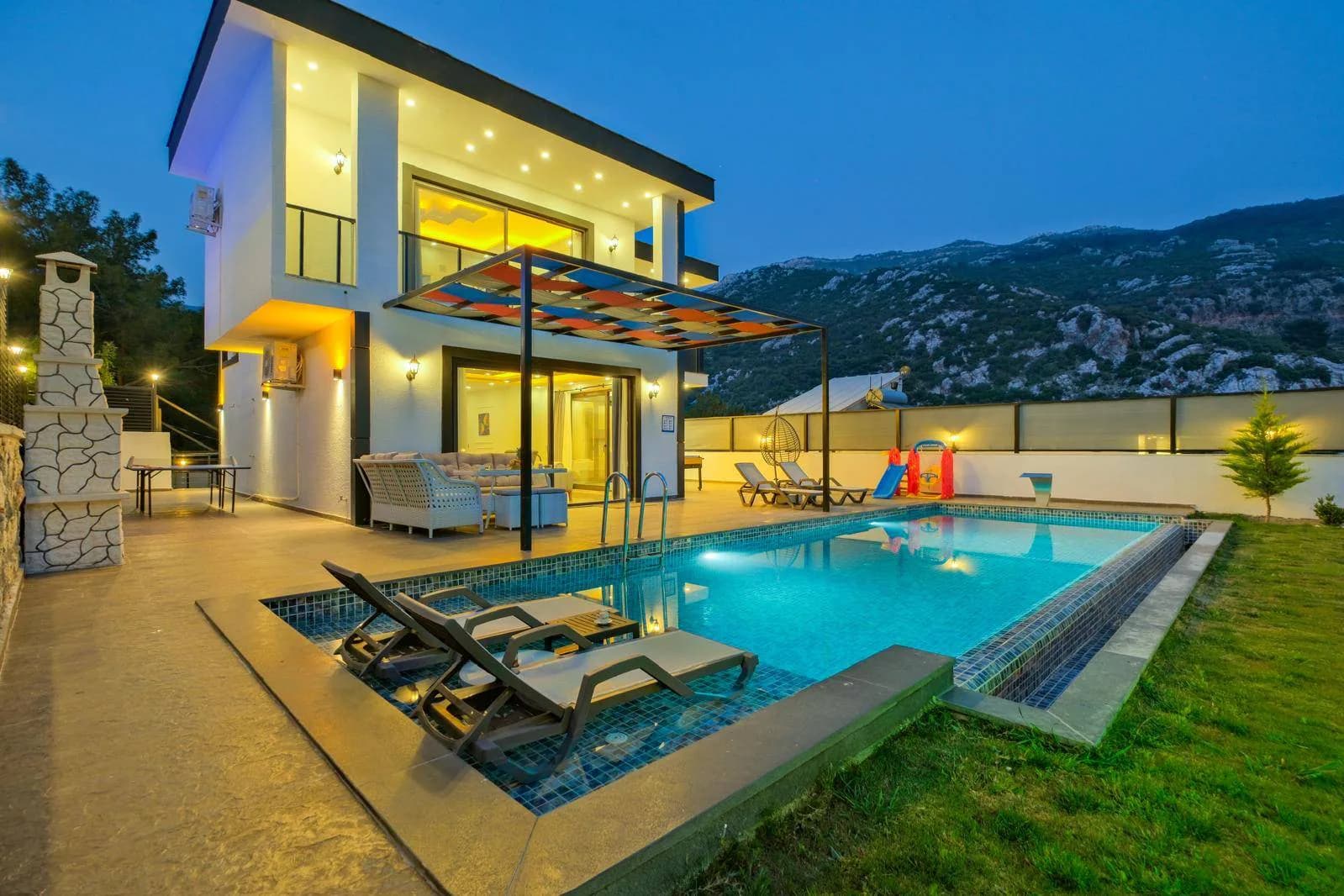 Kaş İslamlar'da Şehirden Uzakta, Özel Havuzlu, 3+1 Villa görsel 1