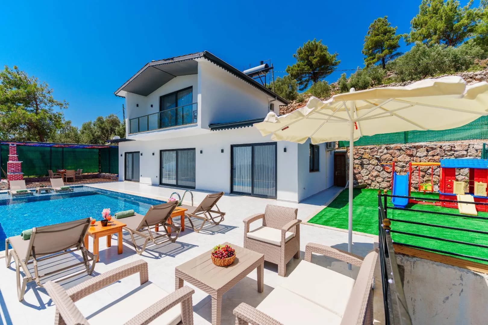Kaş İslamlar'da Sakin Konumda, Özel Havuzlu, 6 Kişilik Villa görsel 1