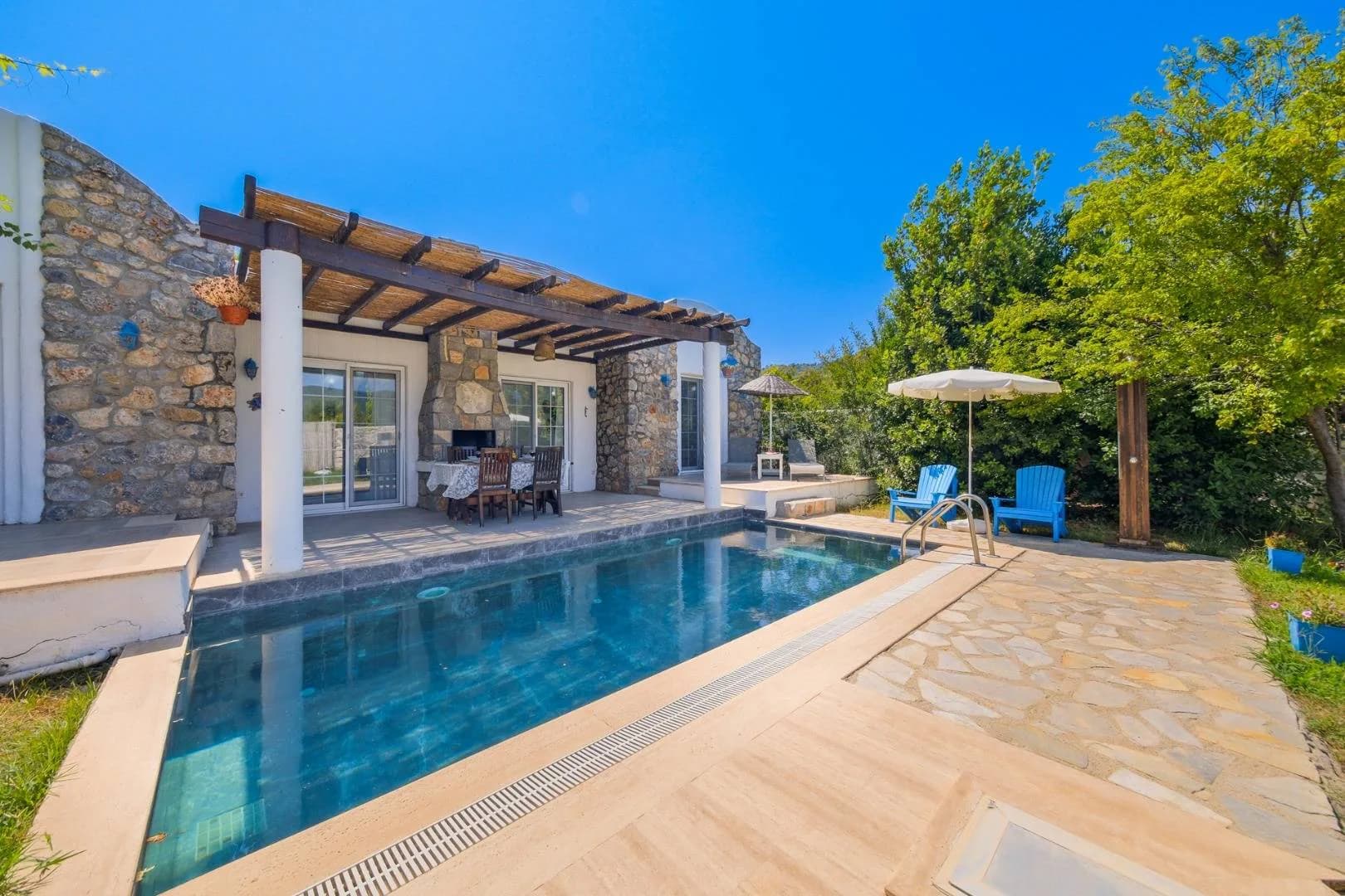 Fethiye Kayaköy'de Doğayla İç İçe, Özel Havuzlu, Jakuzili Villa görsel 1
