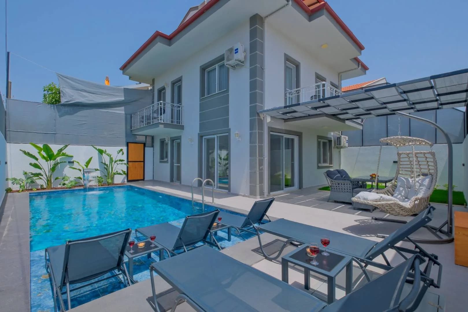 Fethiye Yeni'de Kalabalık Ailelere Uygun, Özel Havuzlu, İkiz Villa görsel 1