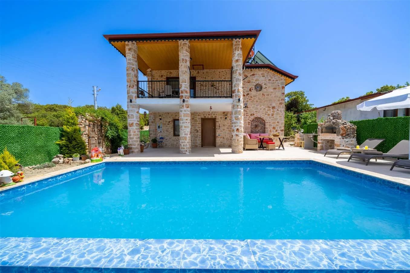 Kaş Pınarbaşı'nda Doğa İçerisinde, Özel Havuzlu, 6 Kişilik Villa görsel 1