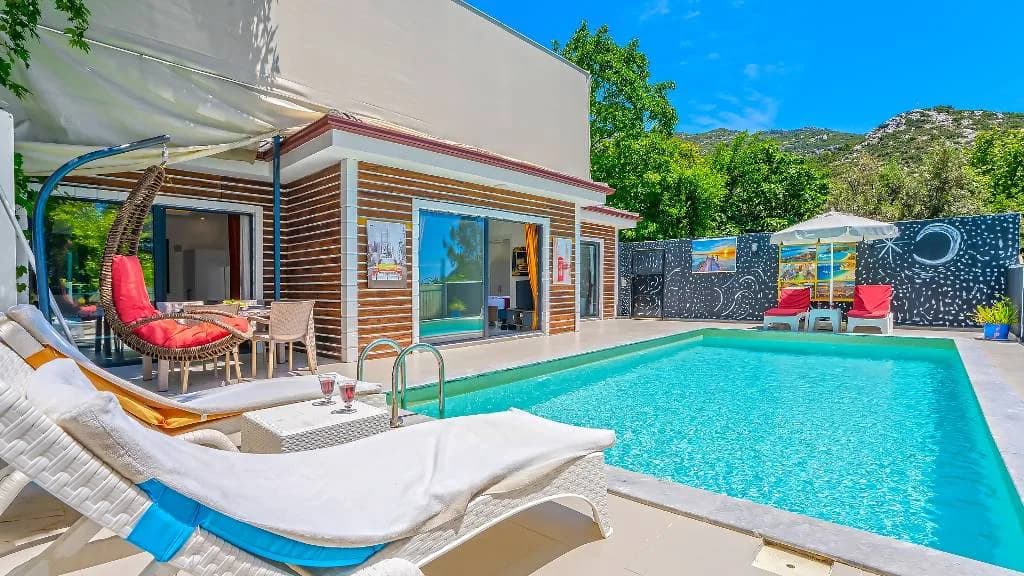 Kaş İslamlar'da Gözlerden Uzak, Özel Havuzlu, Kiralık Villa görsel 1