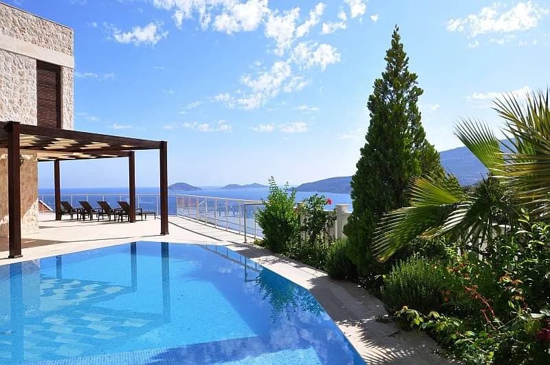 Kaş Kalkan'da İhtişamlı Deniz Manzaralı, Özel Havuzlu, Keyifli Villa görsel 1