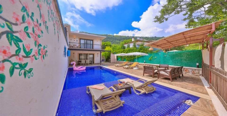 Kaş Çukurbağ'da Gözlerden Uzak, Isıtmalı Özel Havuzlu, Kiralık Villa görsel 1