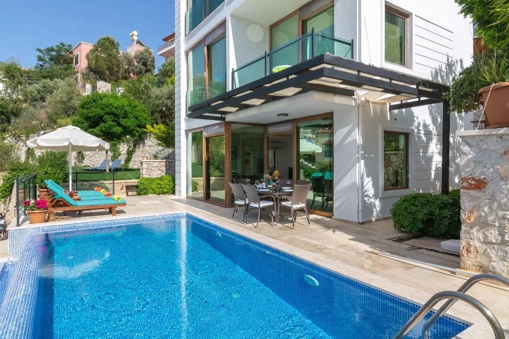 Kalkan Kışla'da Muhteşem Deniz Manzaralı, Özel Havuzlu, Modern Villa görsel 3