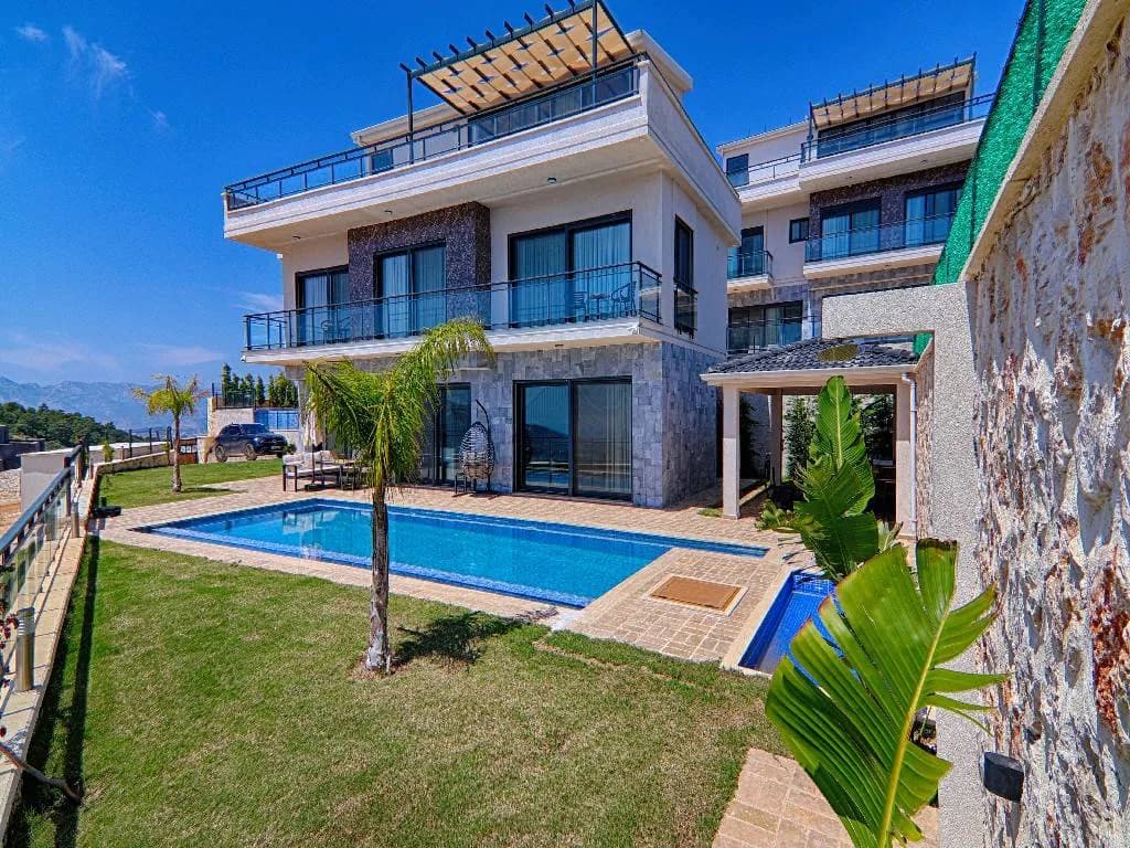 Kaş Kalkan'da Doğa ve Deniz Manzaralı, Özel Havuzlu, Modern Villa görsel 1