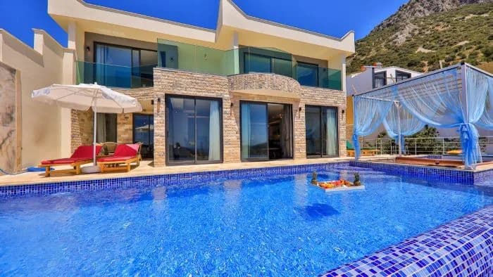 Kaş İslamlar'da Doğa ve Deniz Manzaralı, Özel Havuzlu, Kiralık Villa görsel 1