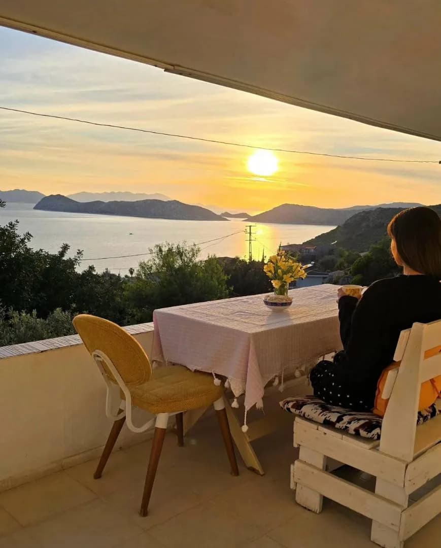 Marmaris Söğüt'te Deniz Manzaralı, 4 Kişilik, Konforlu Tatil Evi görsel 2