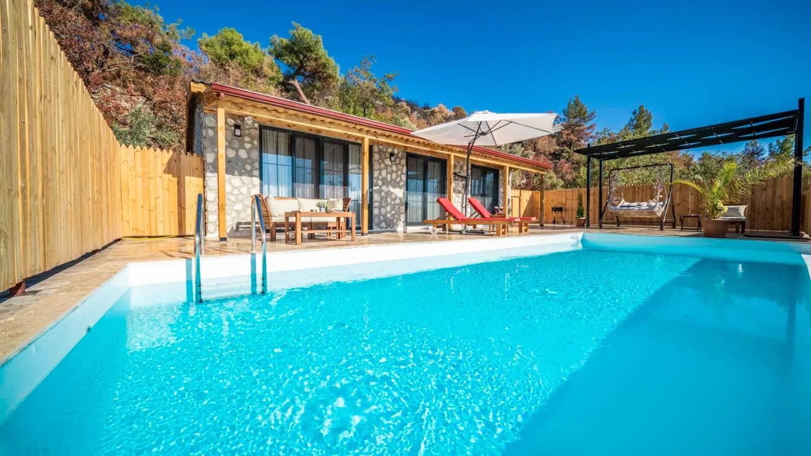 Kaş İslamlar'da Sakin Doğada, Özel Havuzlu, Balayı Villası görsel 2