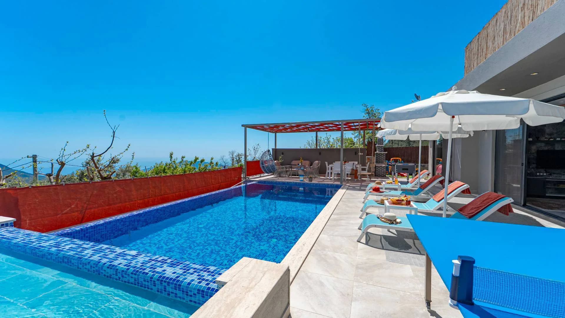 Kaş İslamlar'da Deniz Manzaralı, Özel Havuzlu, Jakuzili Villa görsel 2