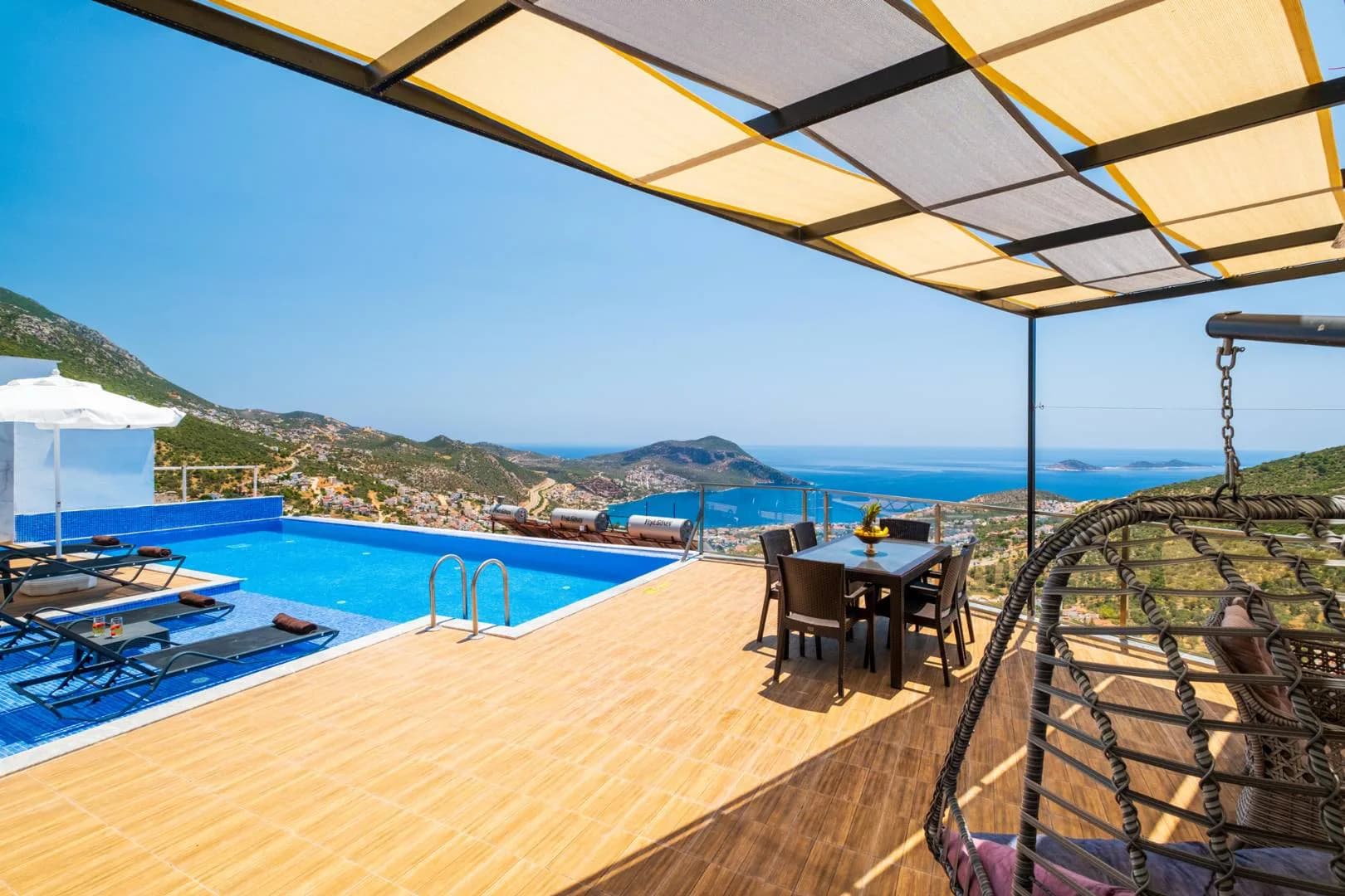 Kaş İslamlar'da Deniz Manzaralı, Özel Havuzlu, Modern Villa görsel 1