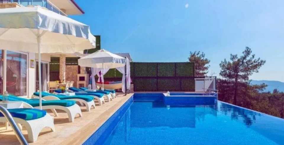 Kaş İslamlar'da Deniz Manzaralı, Özel Havuzlu, 6 Kişilik Villa görsel 1