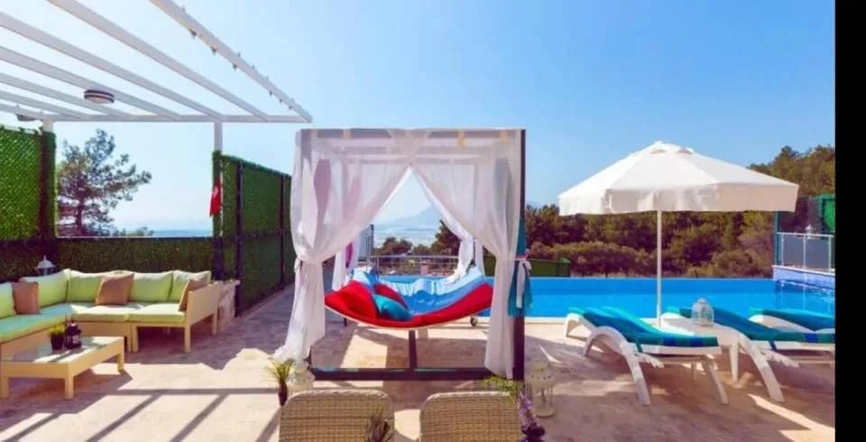 Kaş İslamlar'da Deniz Manzaralı, Özel Havuzlu, 6 Kişilik Villa görsel 2